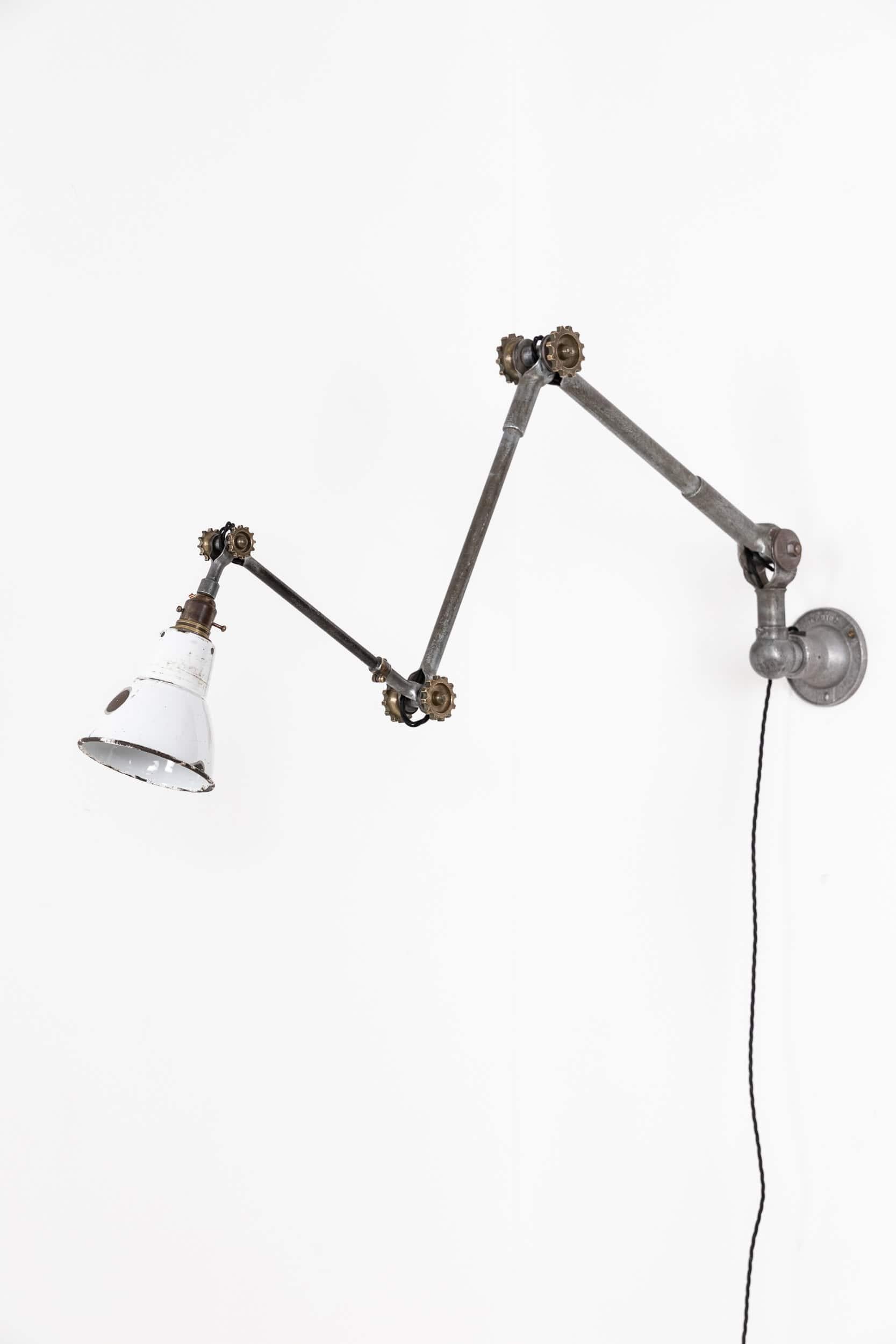 Anglais Grande lampe de bureau industrielle ancienne de Machinist Dugdills Machinist c1910 en vente