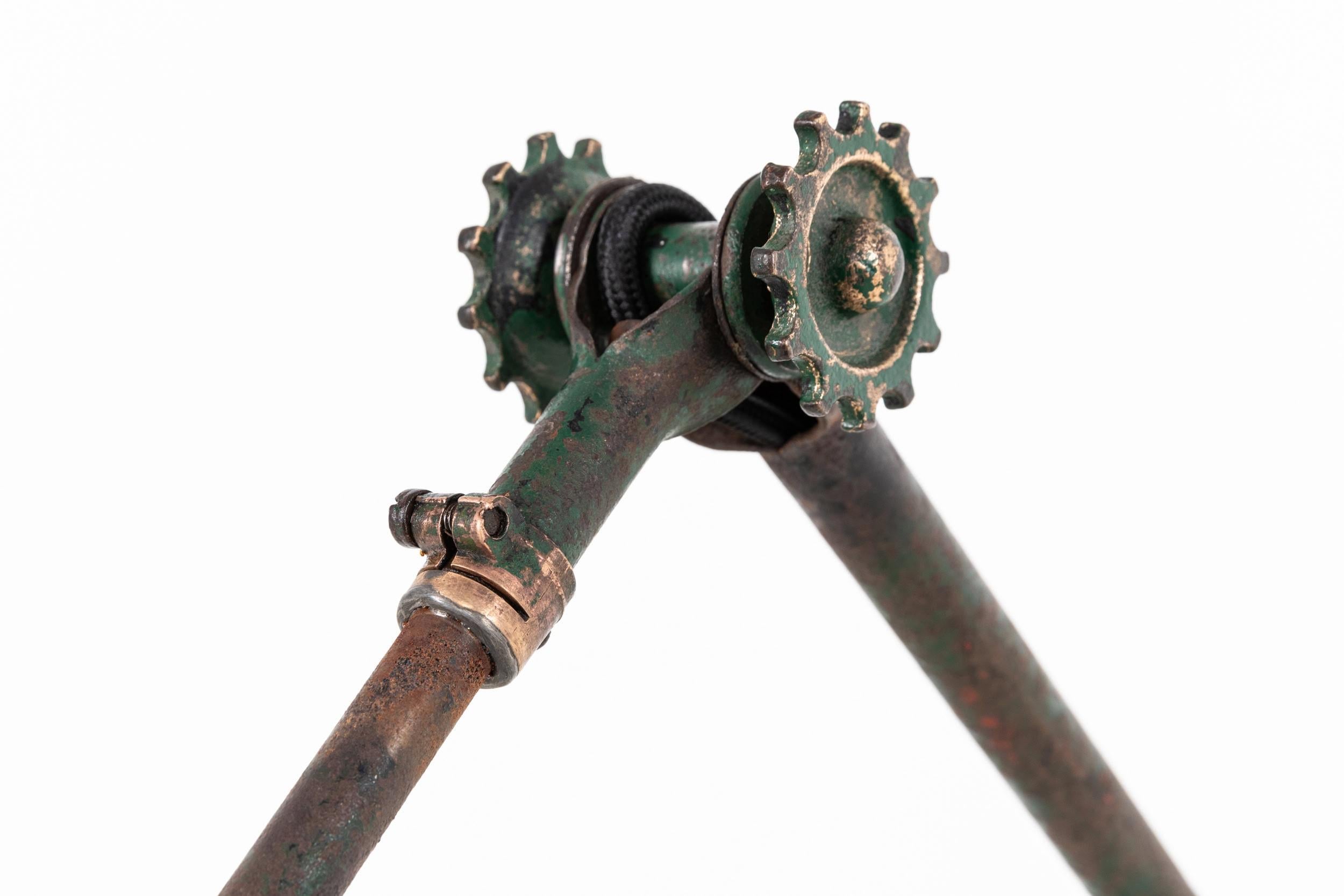 20th Century Large Antique Industrial Cogged Dugdills Machinist's Wall Desk Lamp c1910