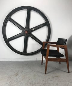 Large Antique, Industrial Factory Wooden Foundry Form, Wheel, Cog, Gear