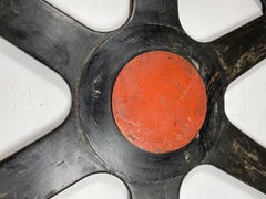 Large Antique, Industrial Factory Wooden Foundry Form, Wheel, Cog, Gear