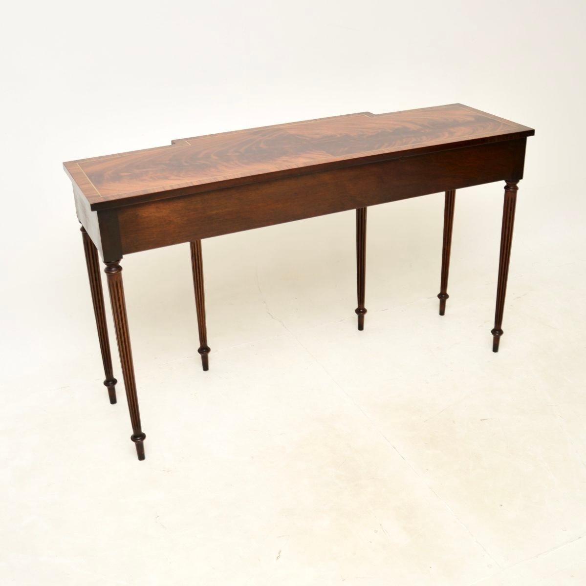 Inlay Large Antique Inlaid Brass Console Table