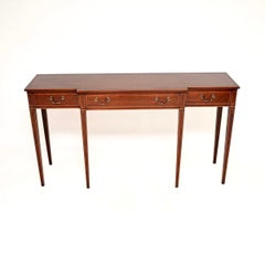 Large Antique Inlaid Sheraton Style Console Table