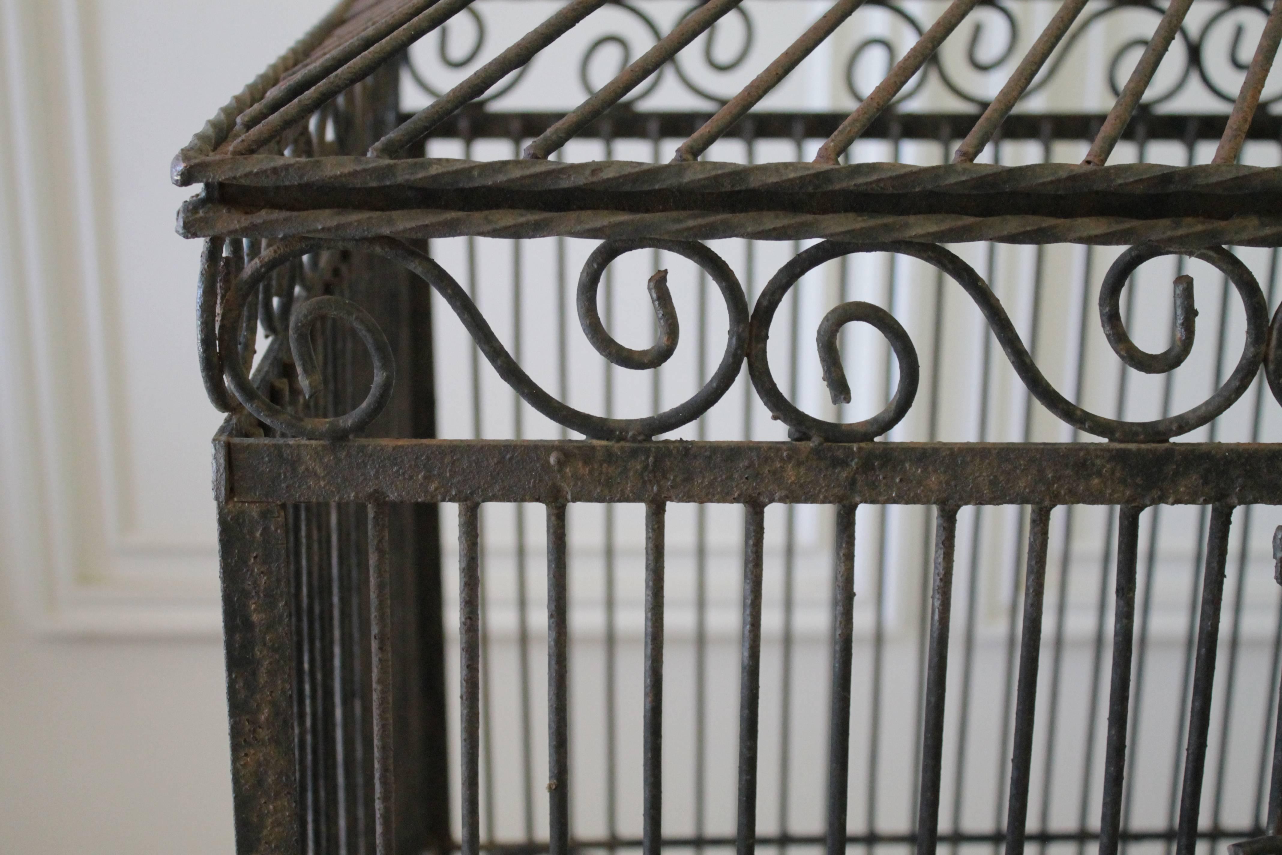 vintage iron bird cage