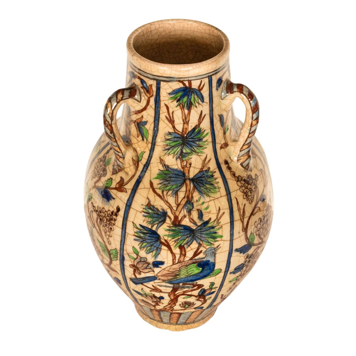 Large Antique Islamic Qajar Persian Ottoman Iznik Kutahya Pottery Vase 1850 6