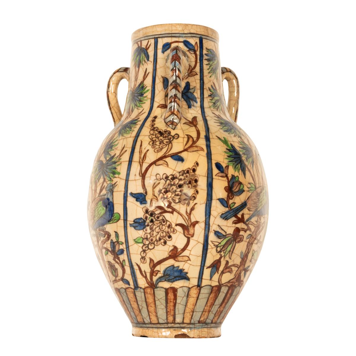 Large Antique Islamic Qajar Persian Ottoman Iznik Kutahya Pottery Vase 1850 2