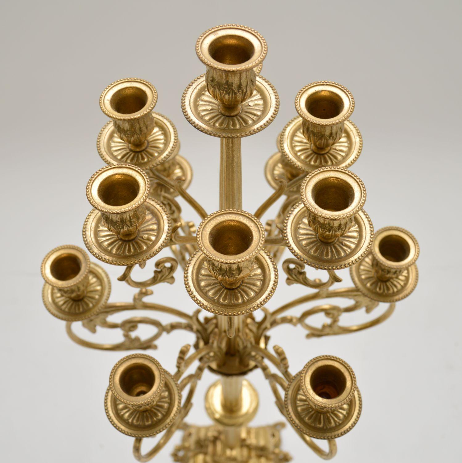 Large Antique Italian Brass Candelabra 2