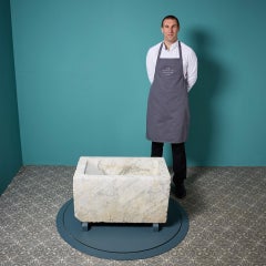 Large Antique Italian Carrara Marble Trough