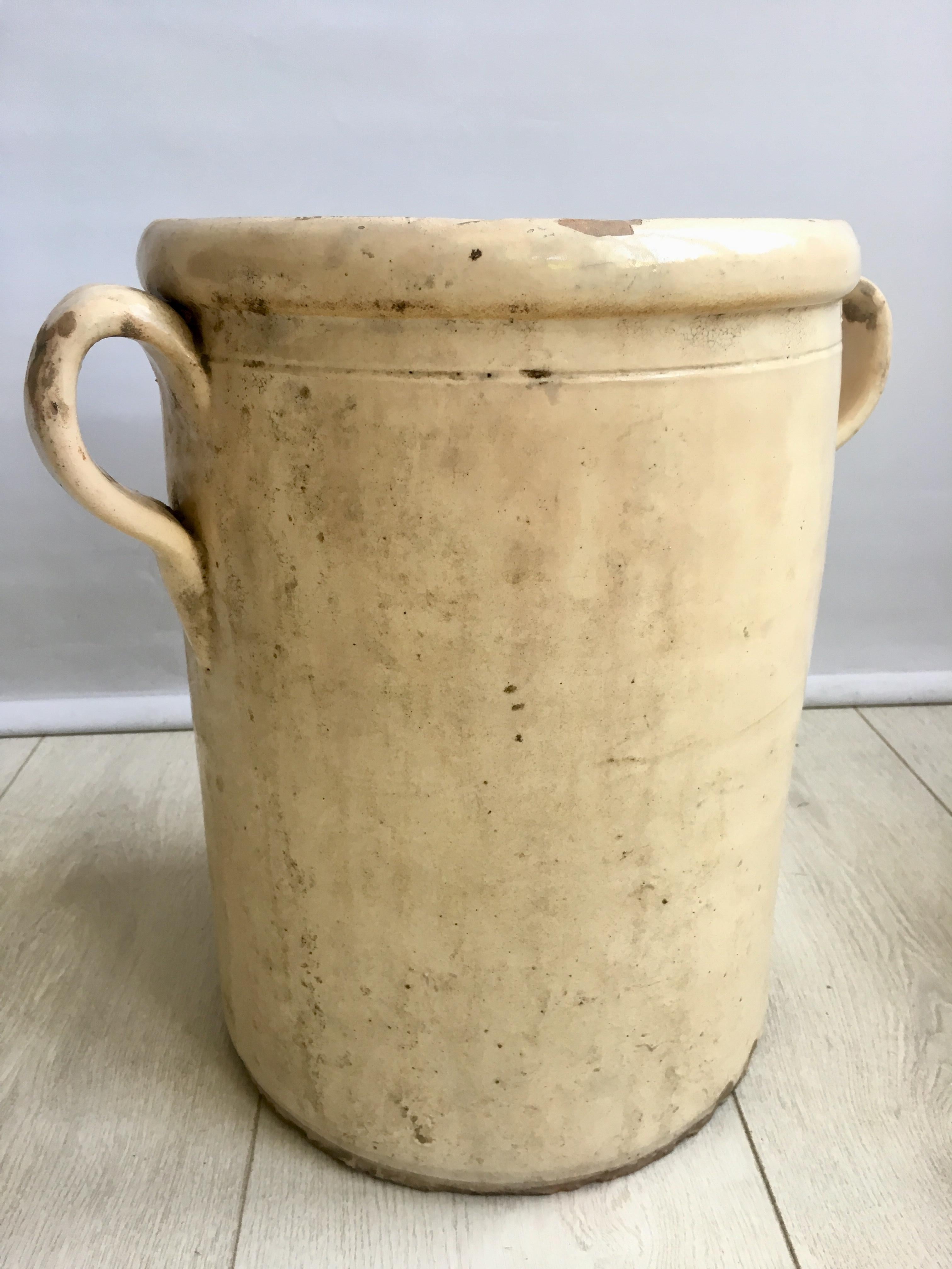Large Antique Italian Confit Pot In Good Condition In Copthorne, GB