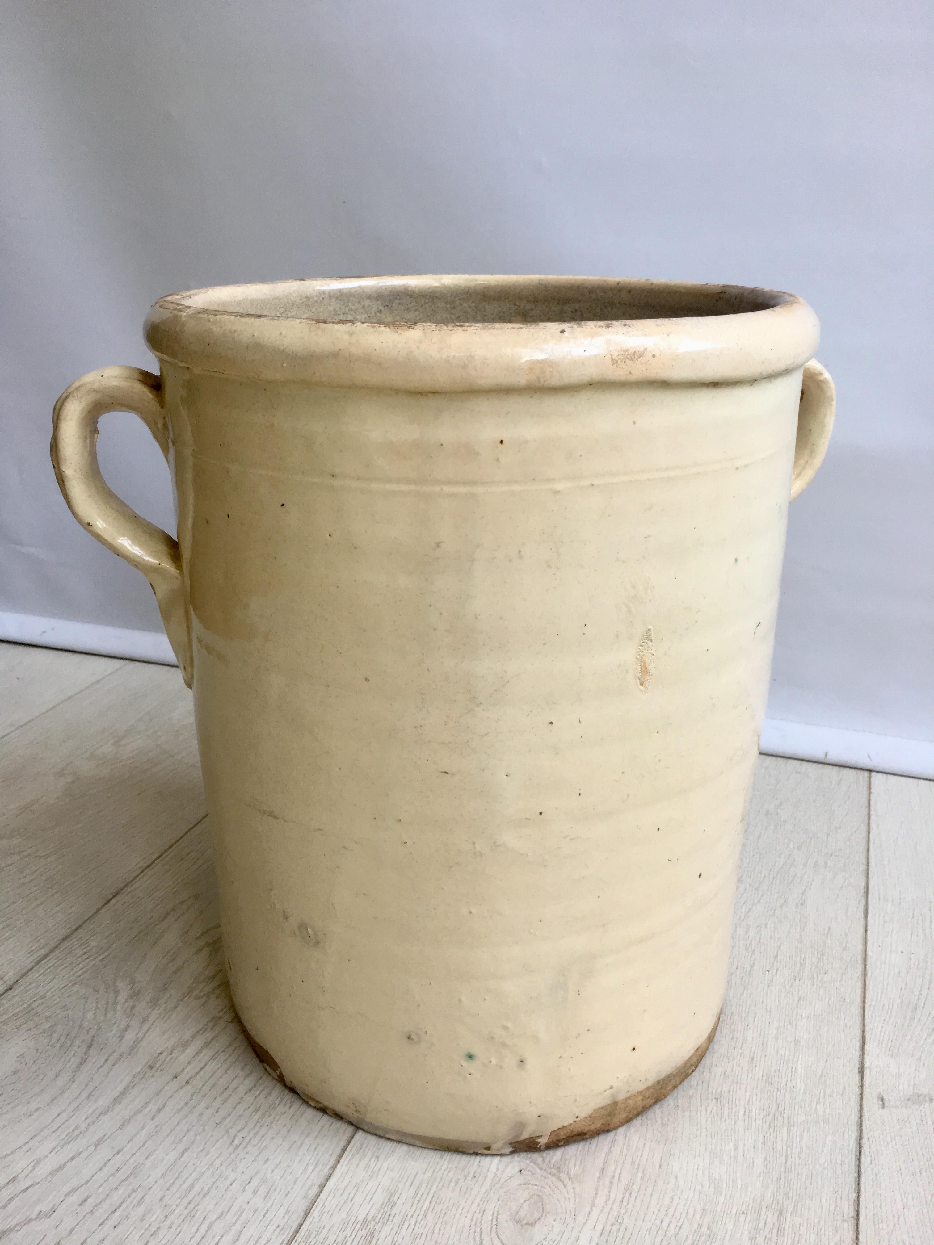 Large Antique Italian Confit Pot 1