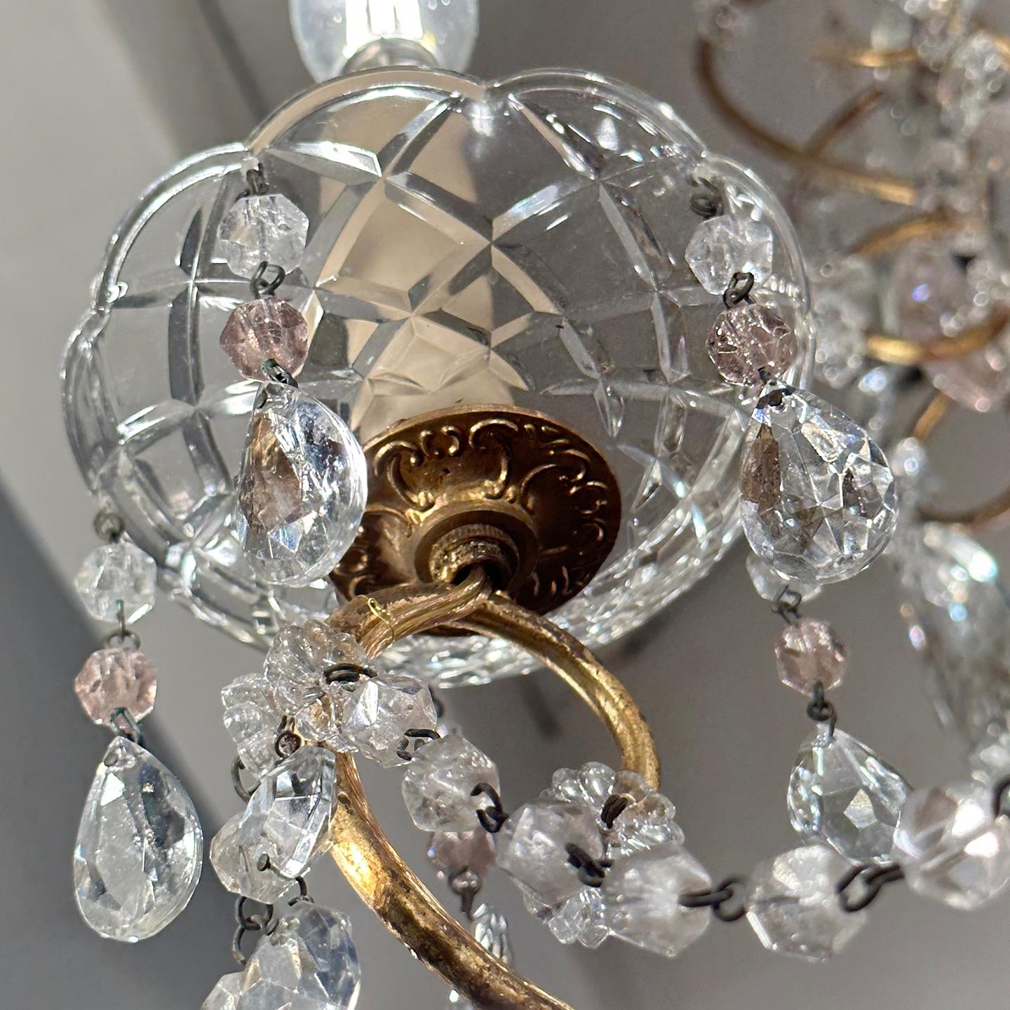 Grand lustre ancien en cristal italien en vente 7