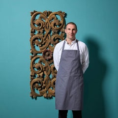 Large Antique Italian Decorative Acanthus Carved Wall Panel