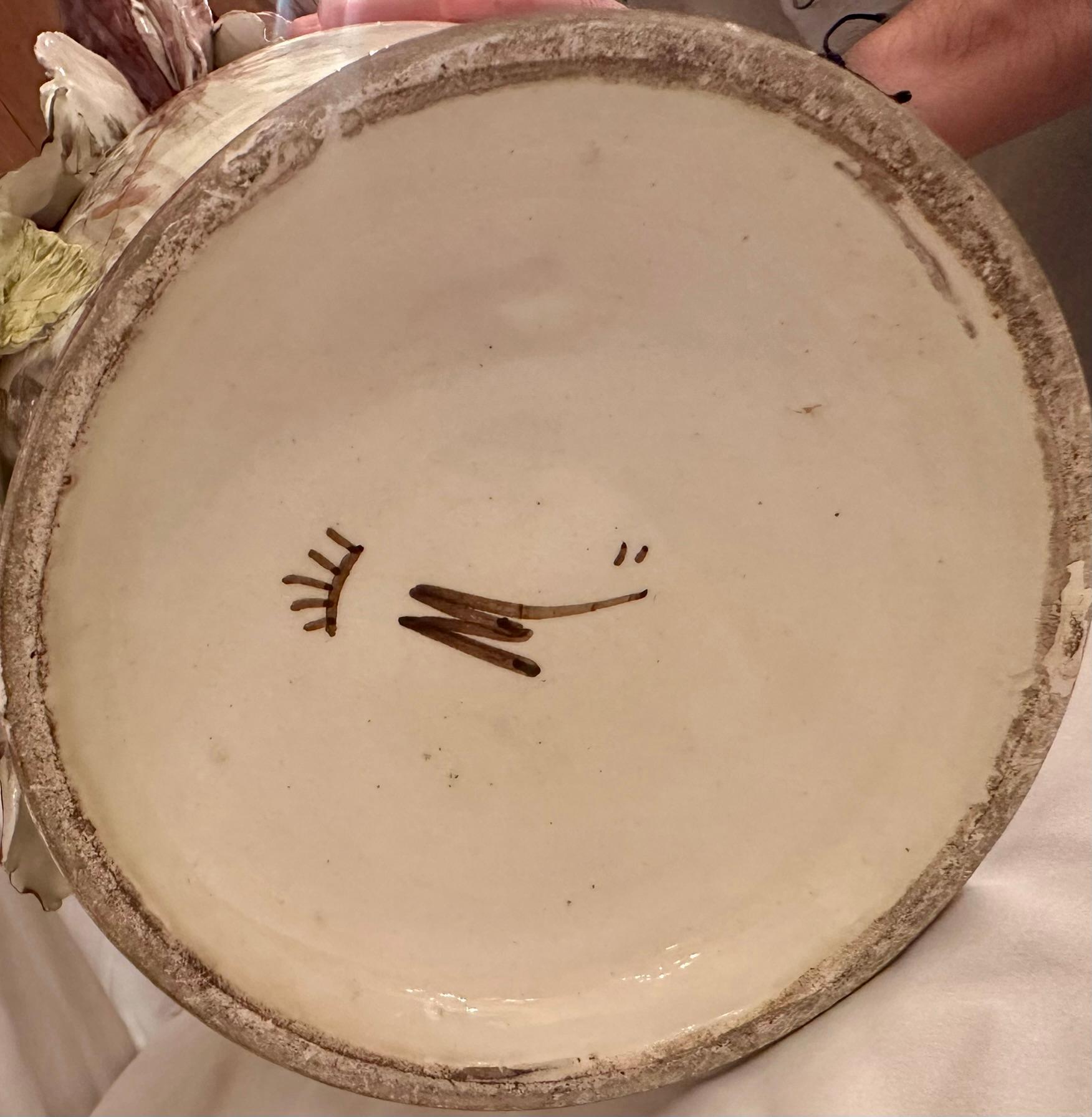 Grandi vasi floreali in maiolica italiana 
