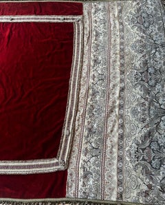 Large Antique Italian Silk Velvet Wall Hanging