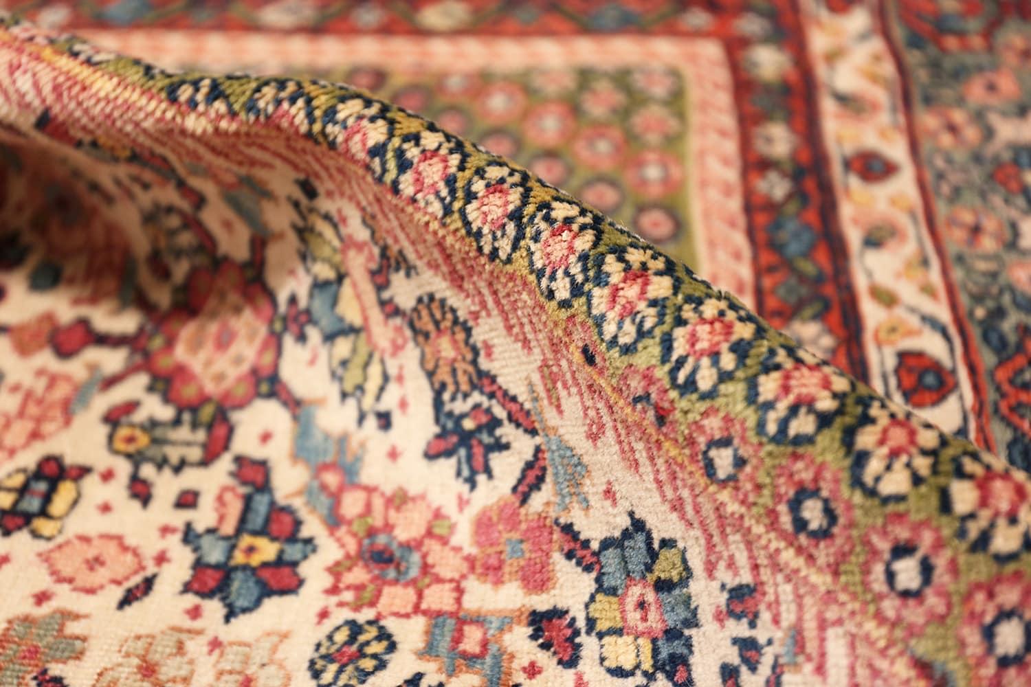 Wool Large Antique Ivory Haji Jalili Persian Tabriz Rug. Size: 12' 10