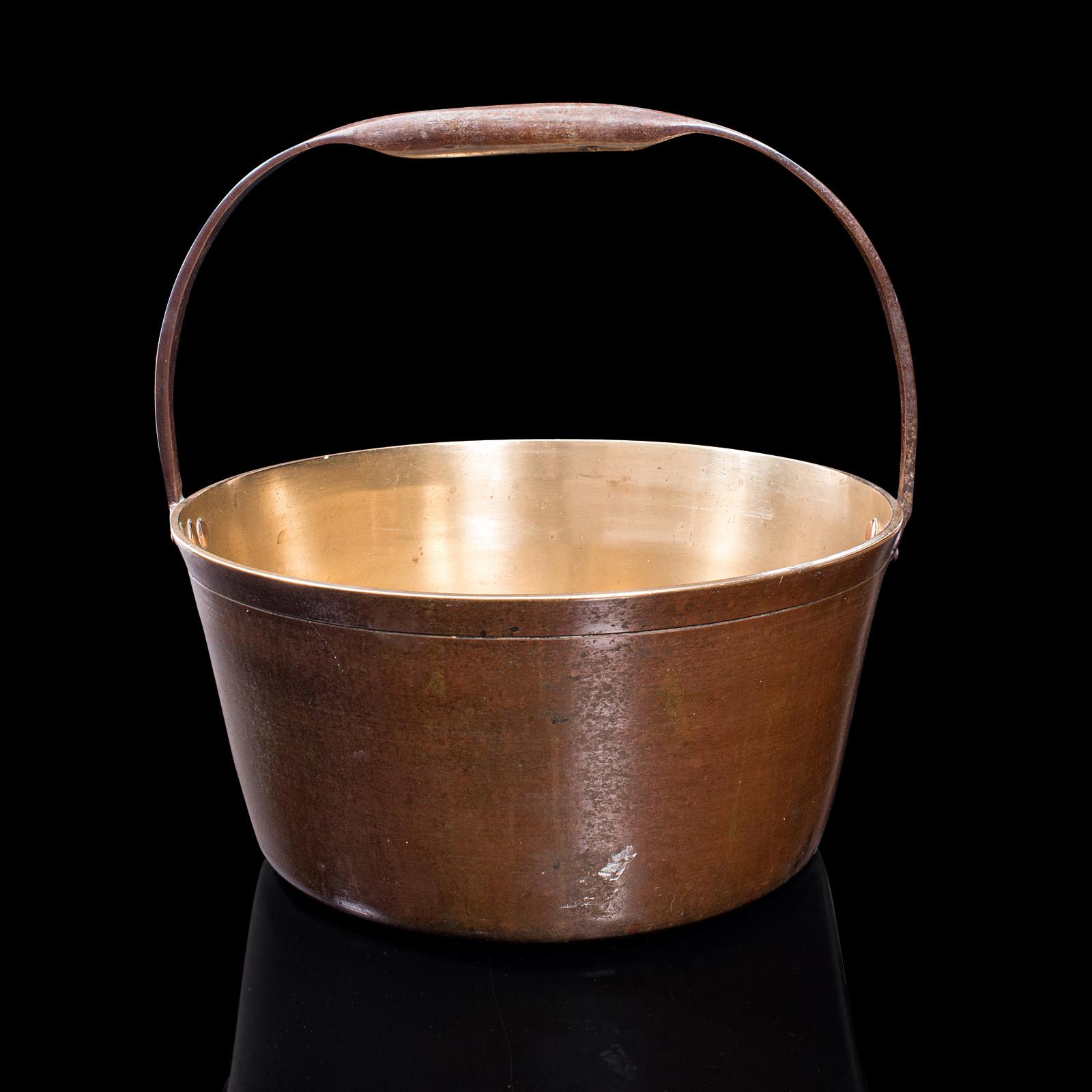 Large Antique Jam Preserving Pan, English, Heavy Bronze, Cooking Pot, Georgian 1
