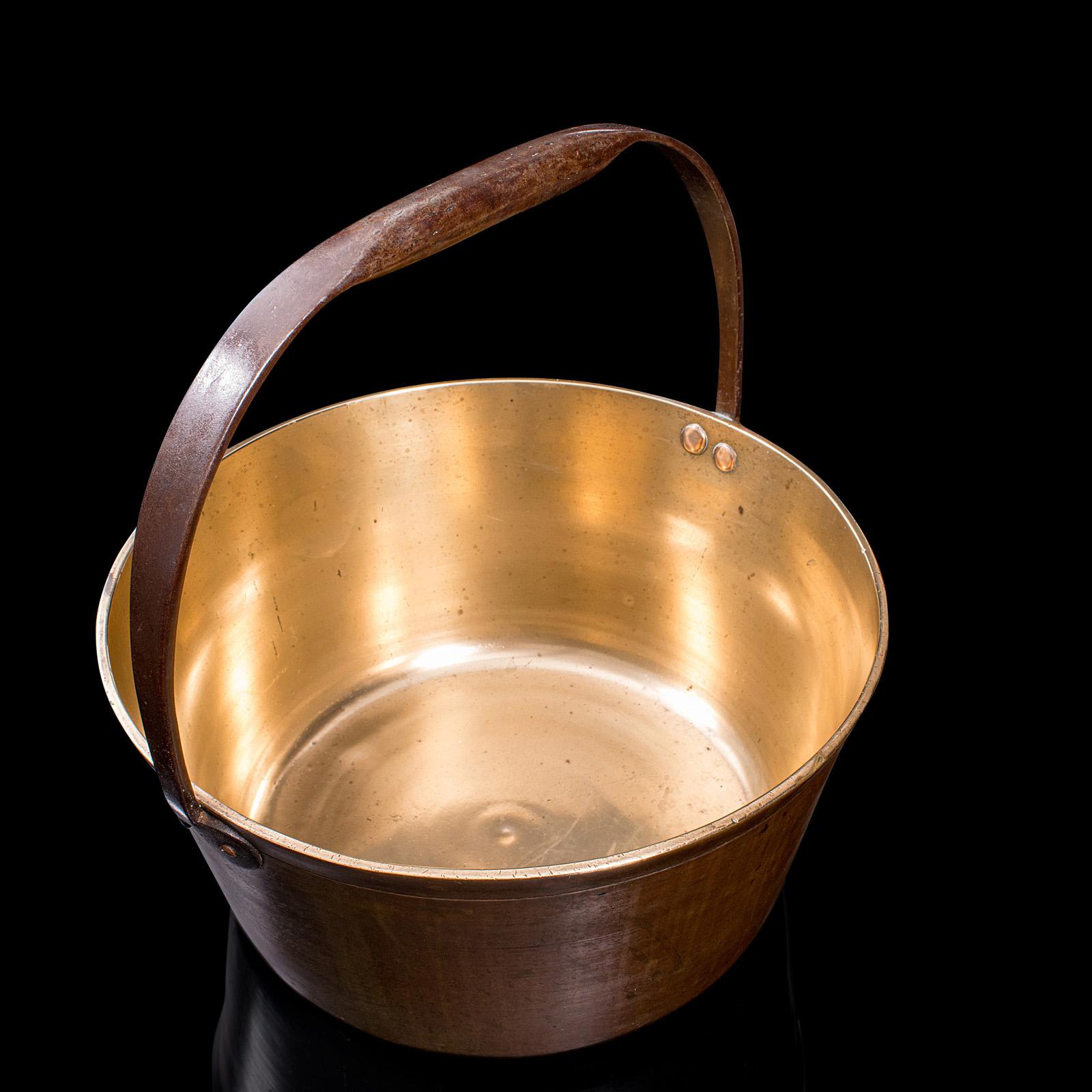 Large Antique Jam Preserving Pan, English, Heavy Bronze, Cooking Pot, Georgian 2