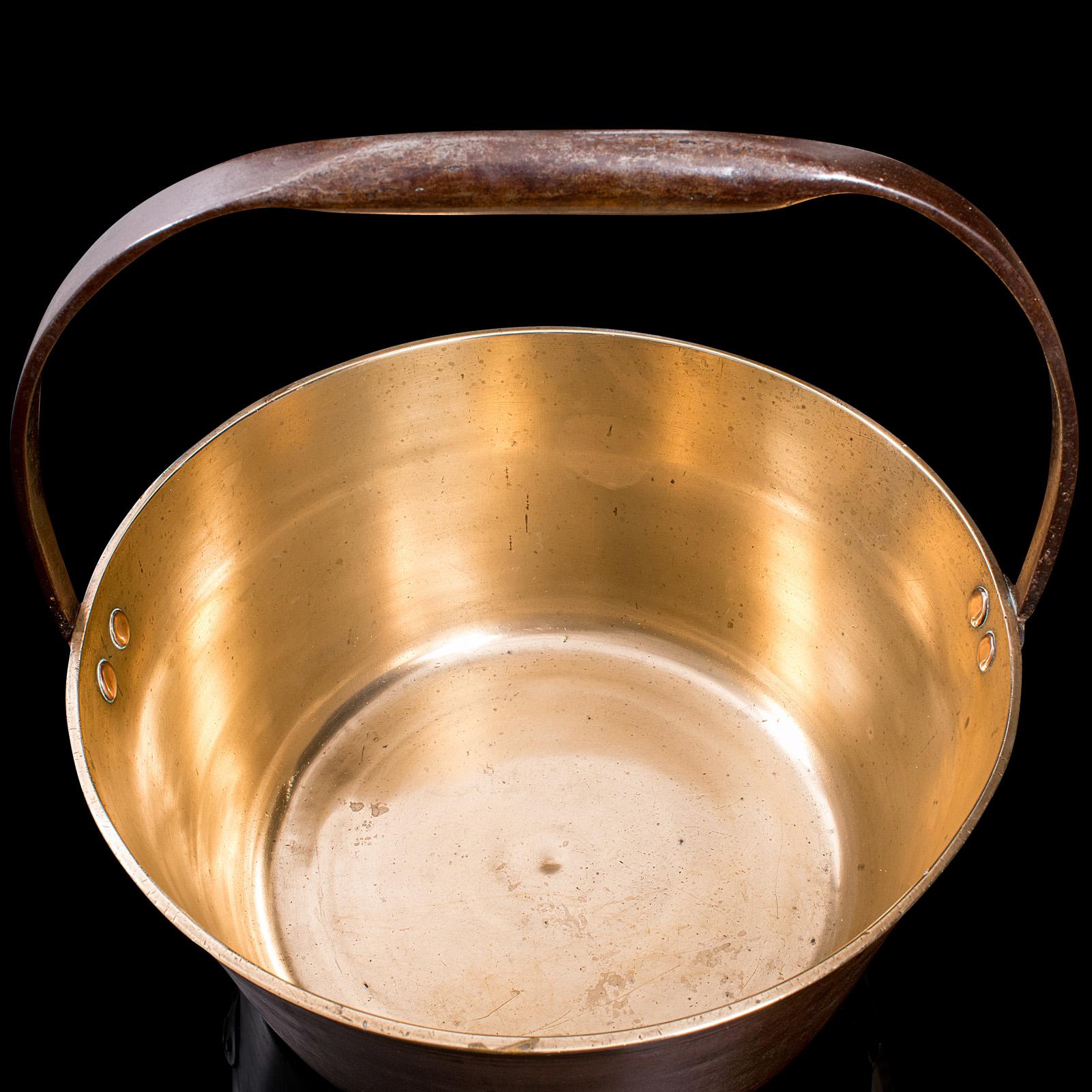 Large Antique Jam Preserving Pan, English, Heavy Bronze, Cooking Pot, Georgian 3