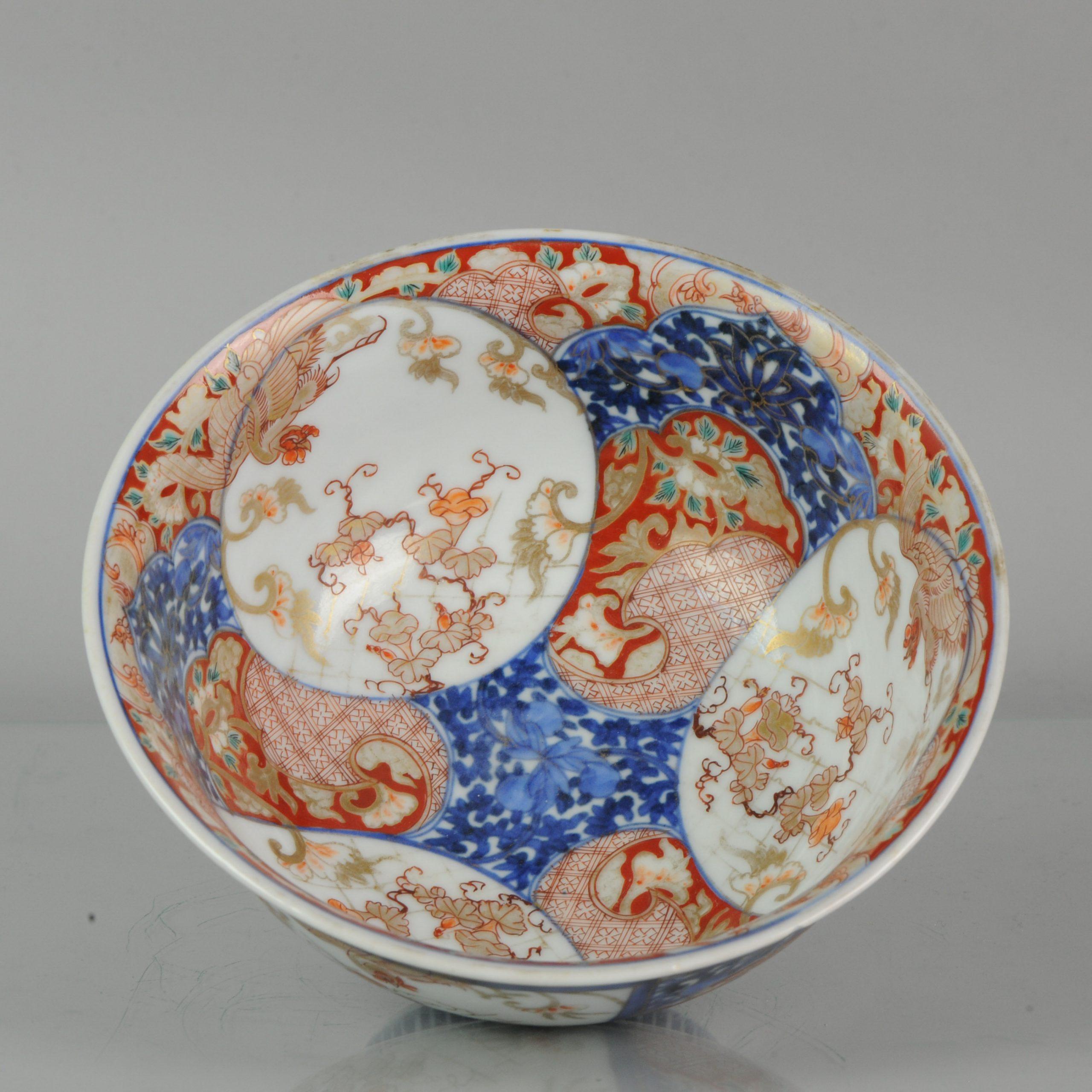 Grand bol japonais ancien Arita Imari Période Edo Meiji, 19ème siècle Bon état - En vente à Amsterdam, Noord Holland