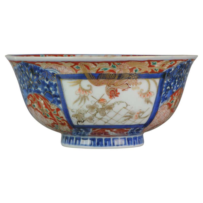 Large Antique Edwardian Quality Japanese Imari Bowl For Sale at 1stDibs