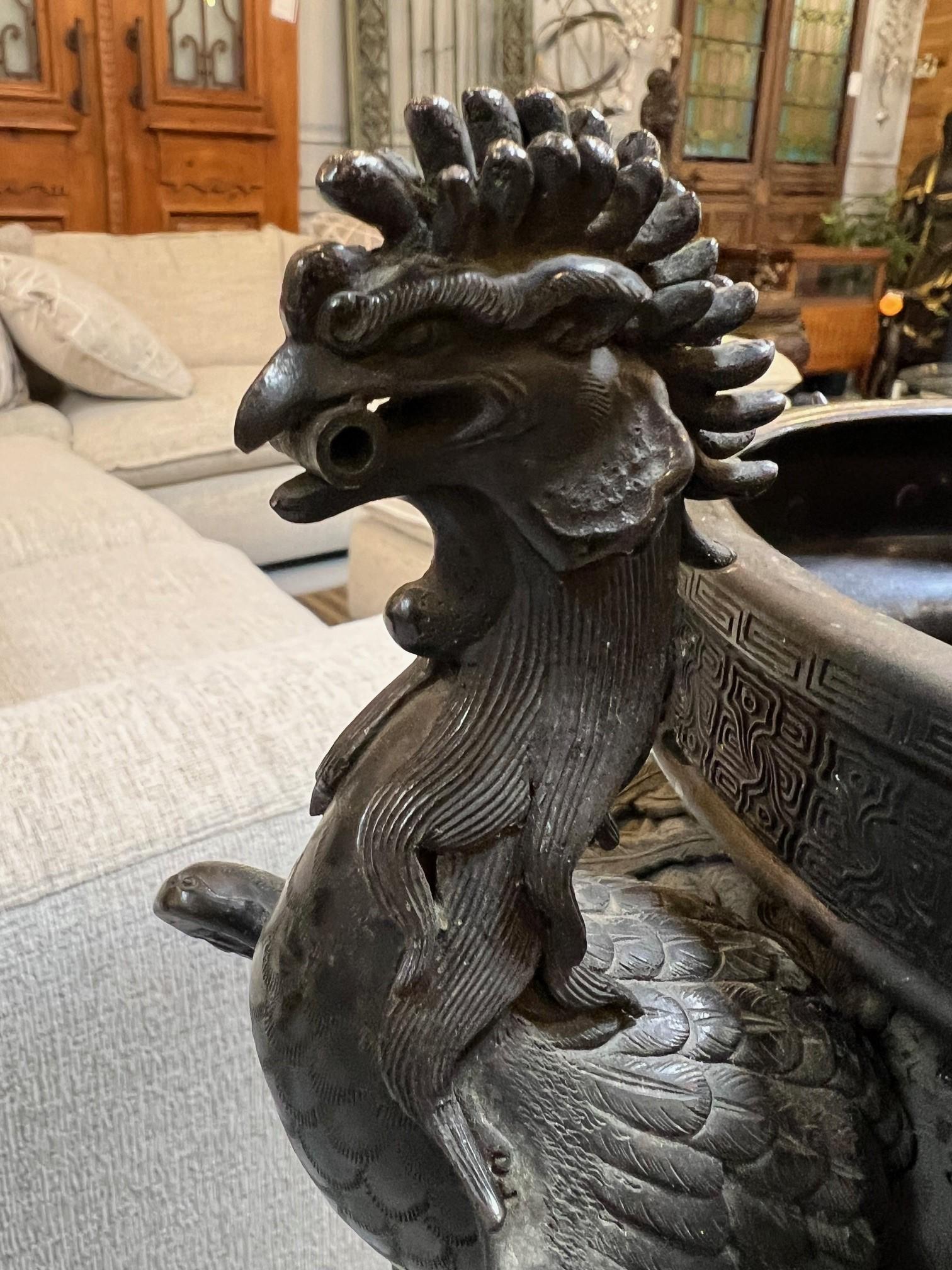 Large Antique Japanese Bronze Koro or Incense Burner  For Sale 15