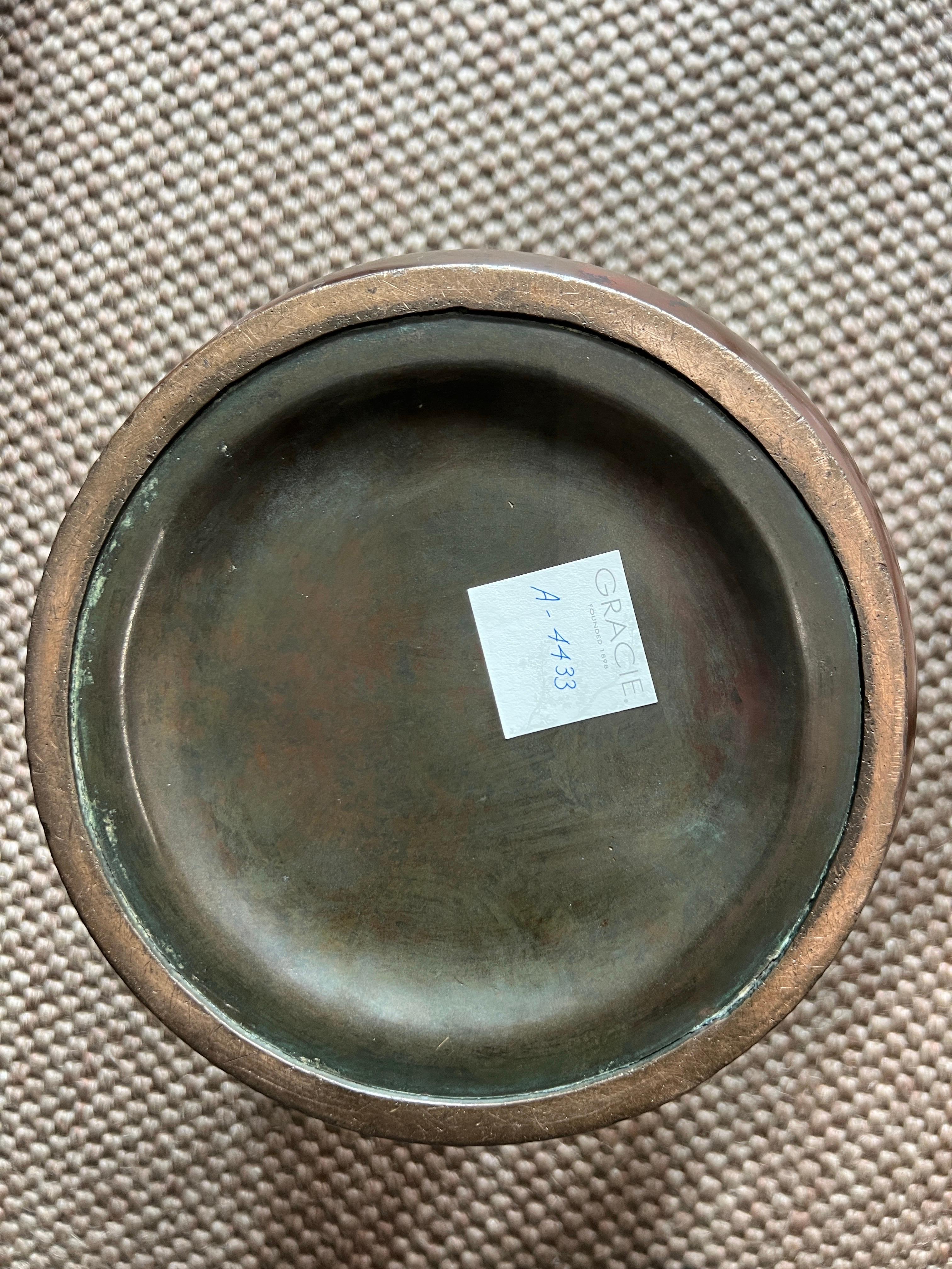 Large Antique Japanese Bronze Vase with Raised Carp - L. 19th Century - Signed in vendita 11