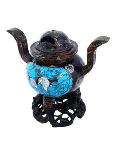 Grand encensoir japonais ancien en émail cloisonné Koro W Stand Attribué à GOTO