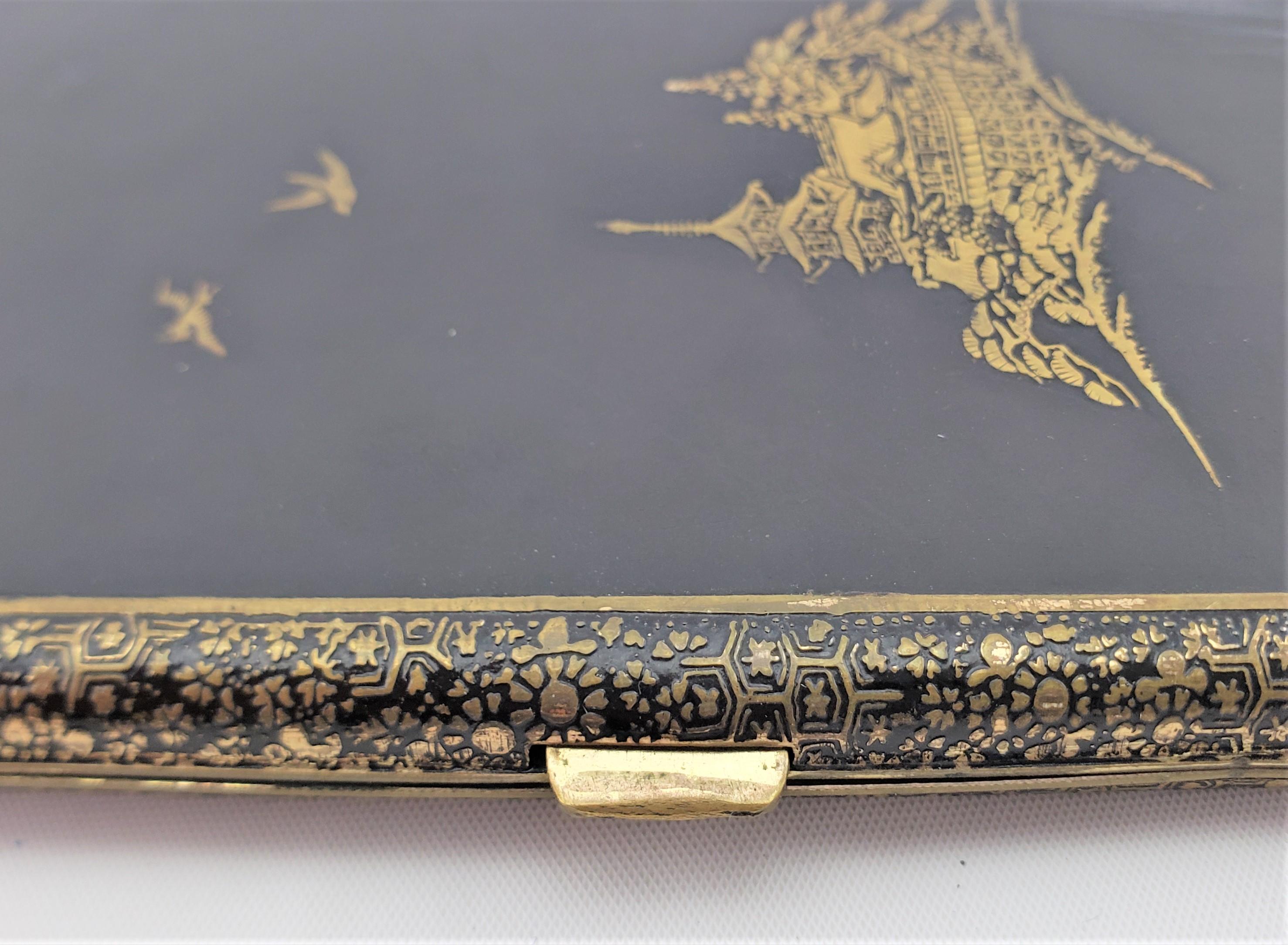 Large Antique Komai Style Japanese Damascene Cigarillo, Cigar or Cigarette Case For Sale 3