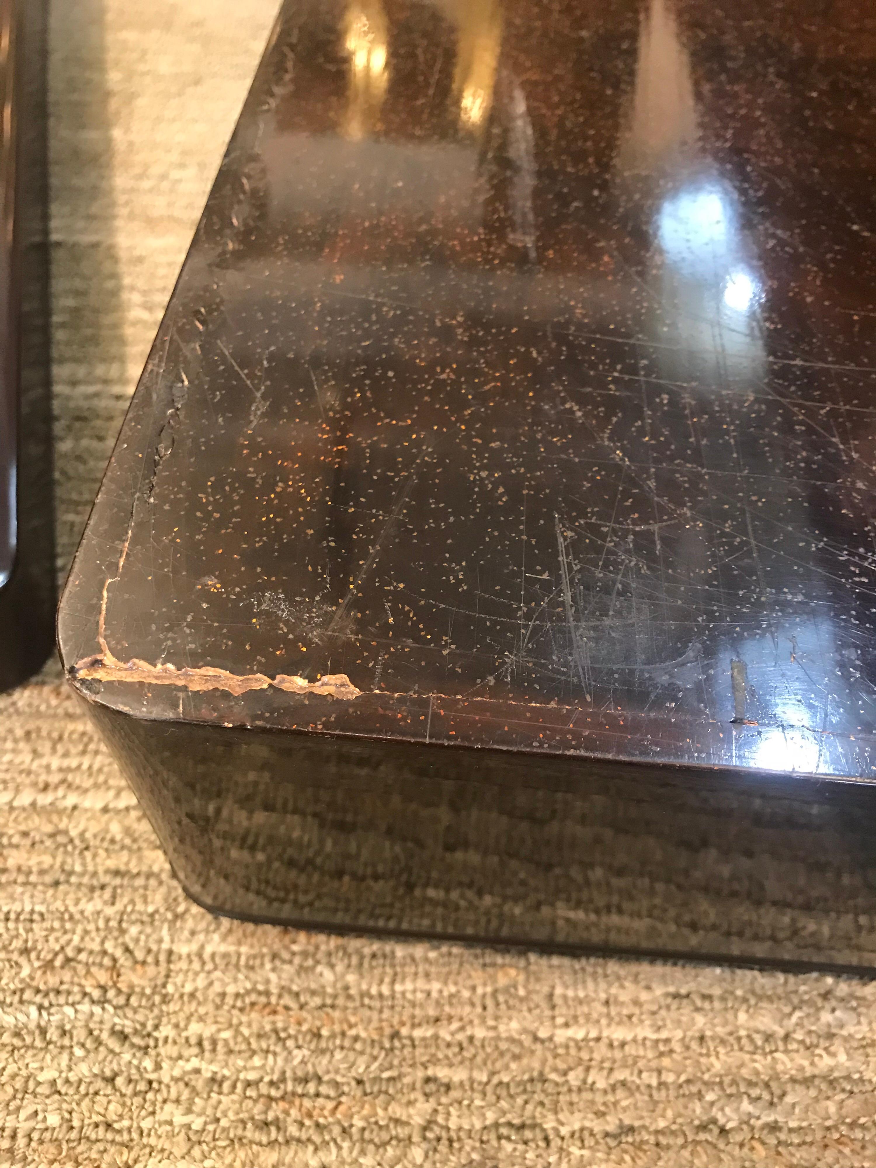 Large Antique Japanese Lacquer Box 7