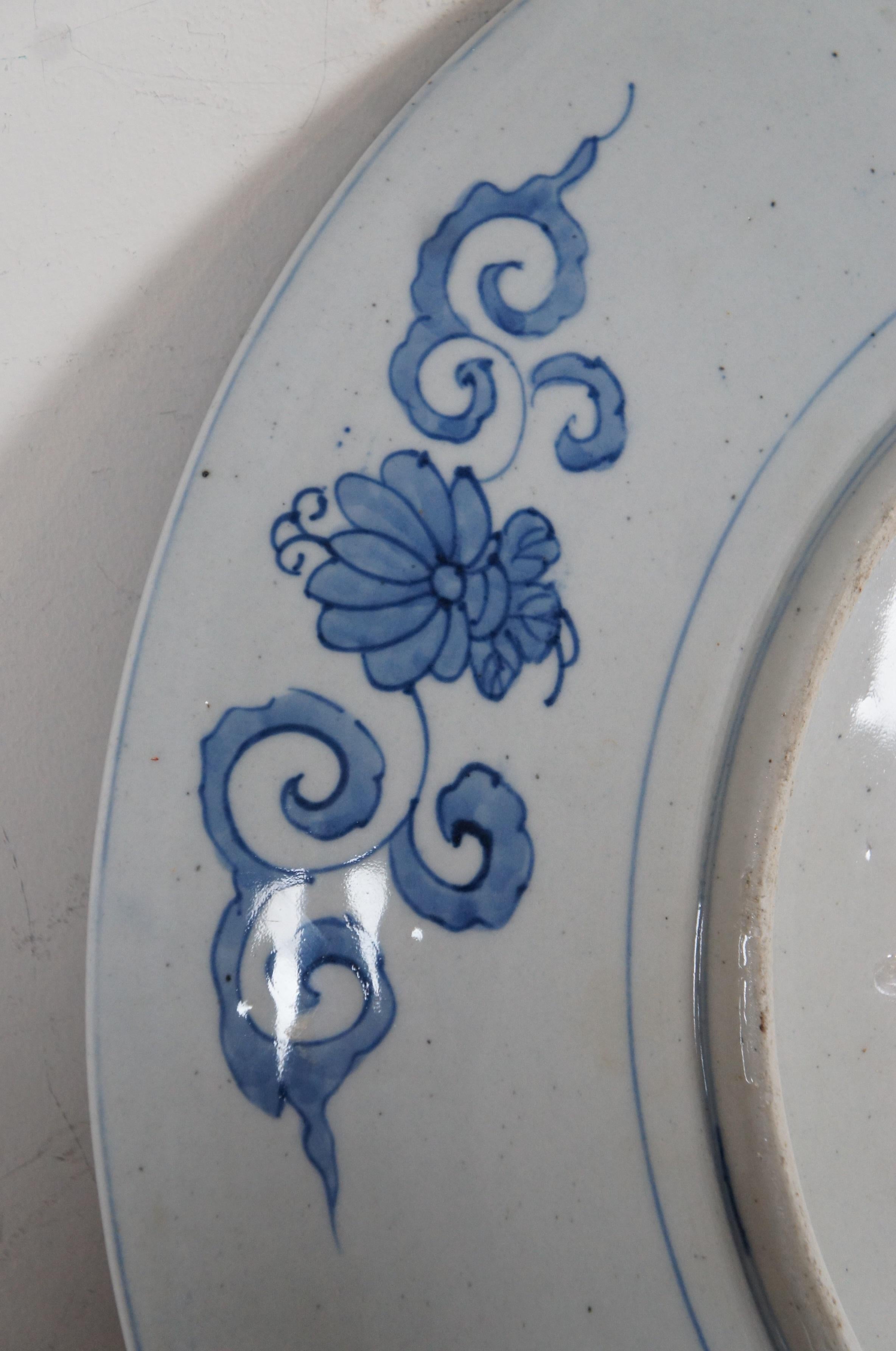 Grand plat de service en porcelaine japonaise Meiji Imari Floral 22