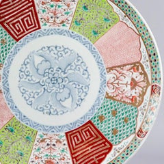 Large Antique Japanese Porcelain Meiji Period Charger