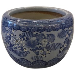Large Antique Japanese Porcelain Planter Jardinere