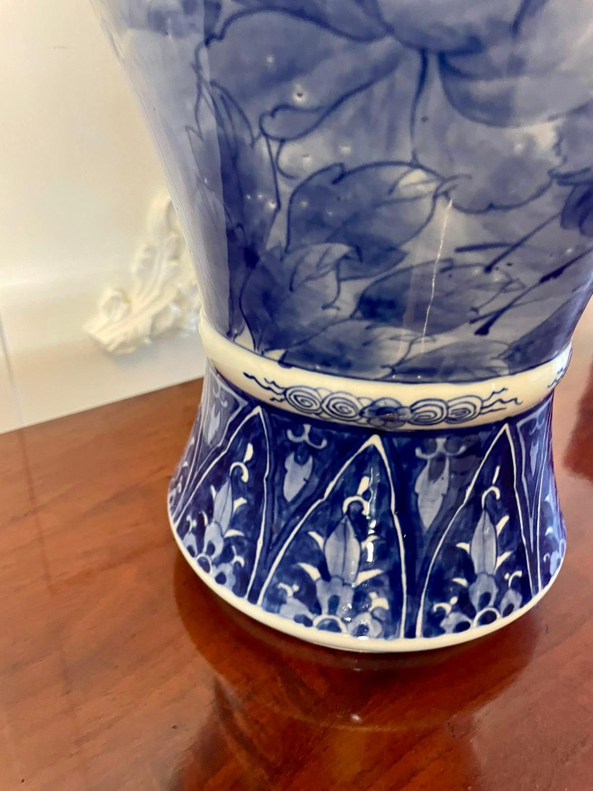Large Antique Japanese Quality Blue and White Imari Vase at 1stDibs