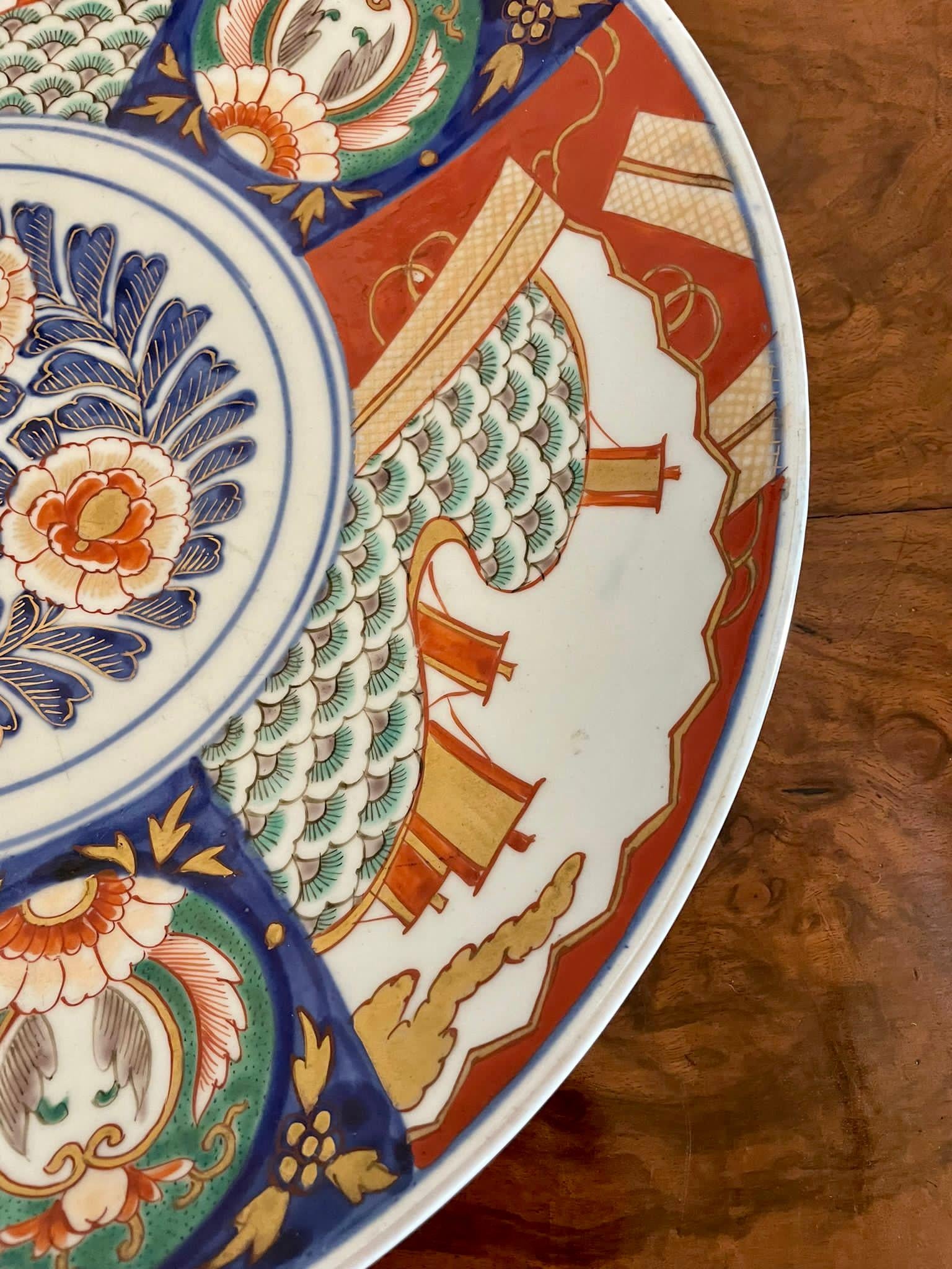 Large Antique Japanese Quality Imari Charger For Sale 3