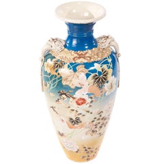 Large Antique Japanese Satsuma Vase