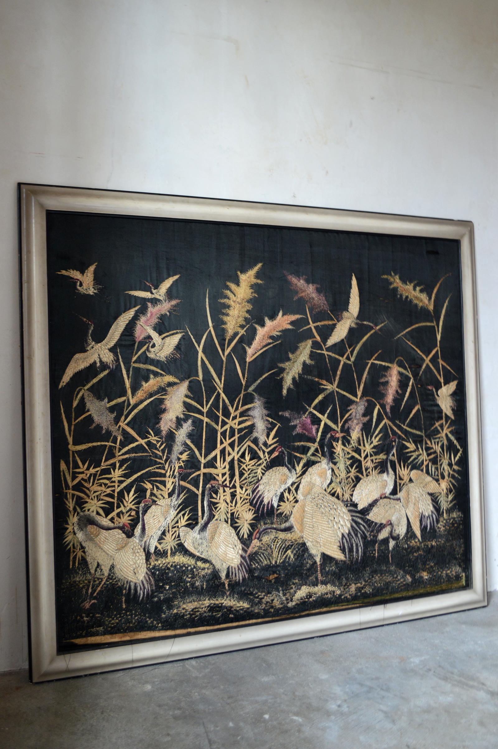 japanese silk tapestry