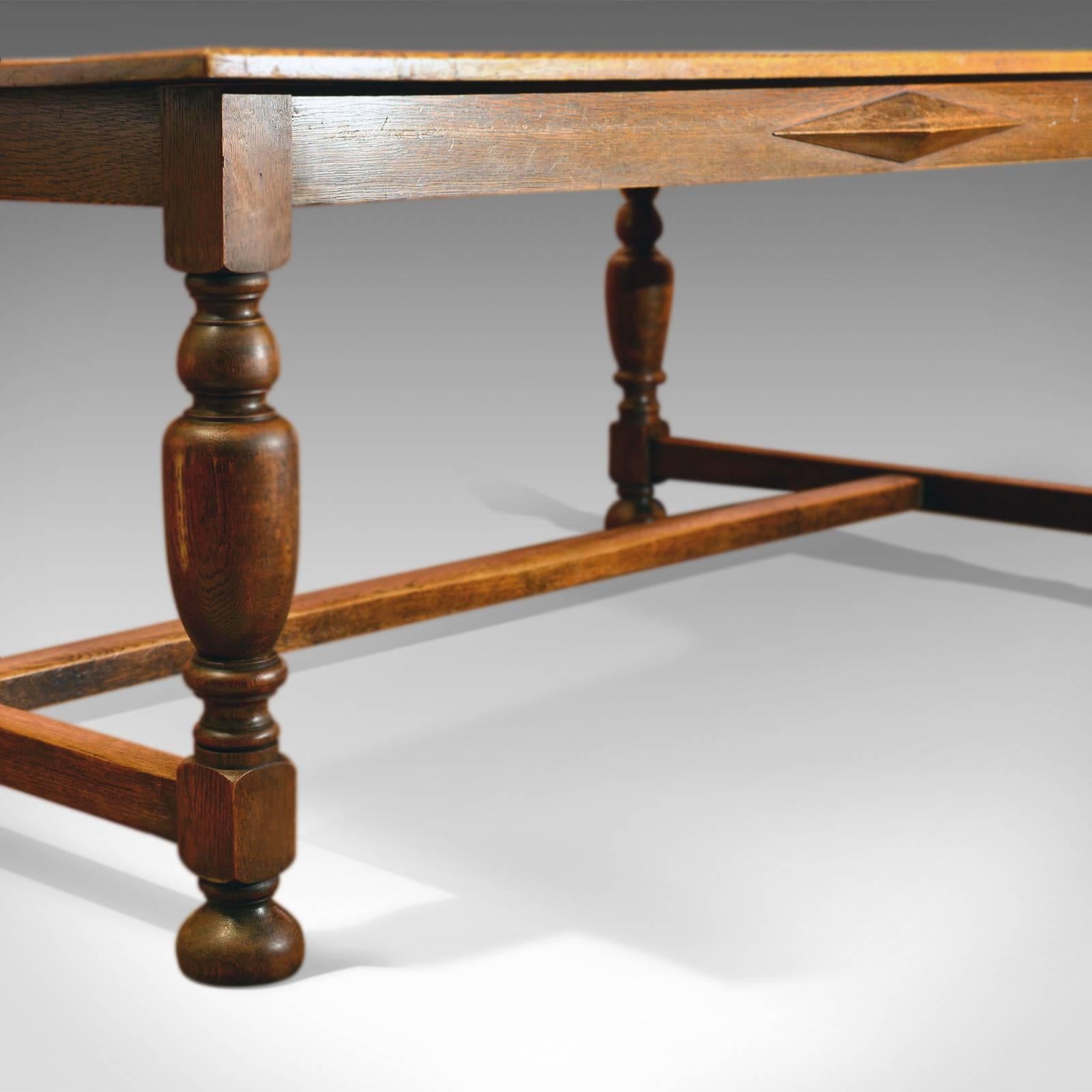 Large Antique Kitchen Table, Victorian Dining Oak, circa 1900 In Good Condition In Hele, Devon, GB