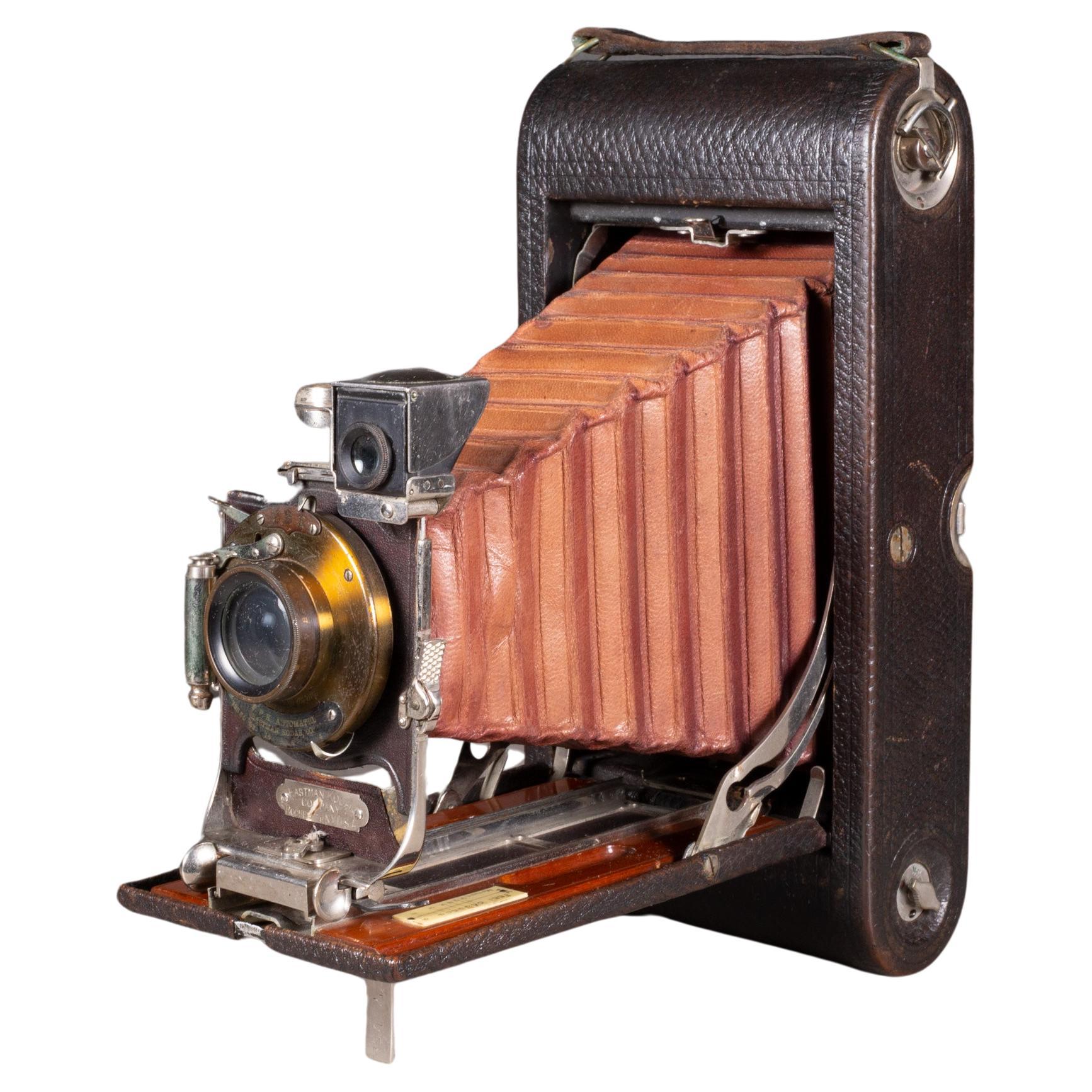 Grande appareil photo Kodak n° 3A pliable avec incrustation d'acajou, vers1903 (expédition gratuite) en vente