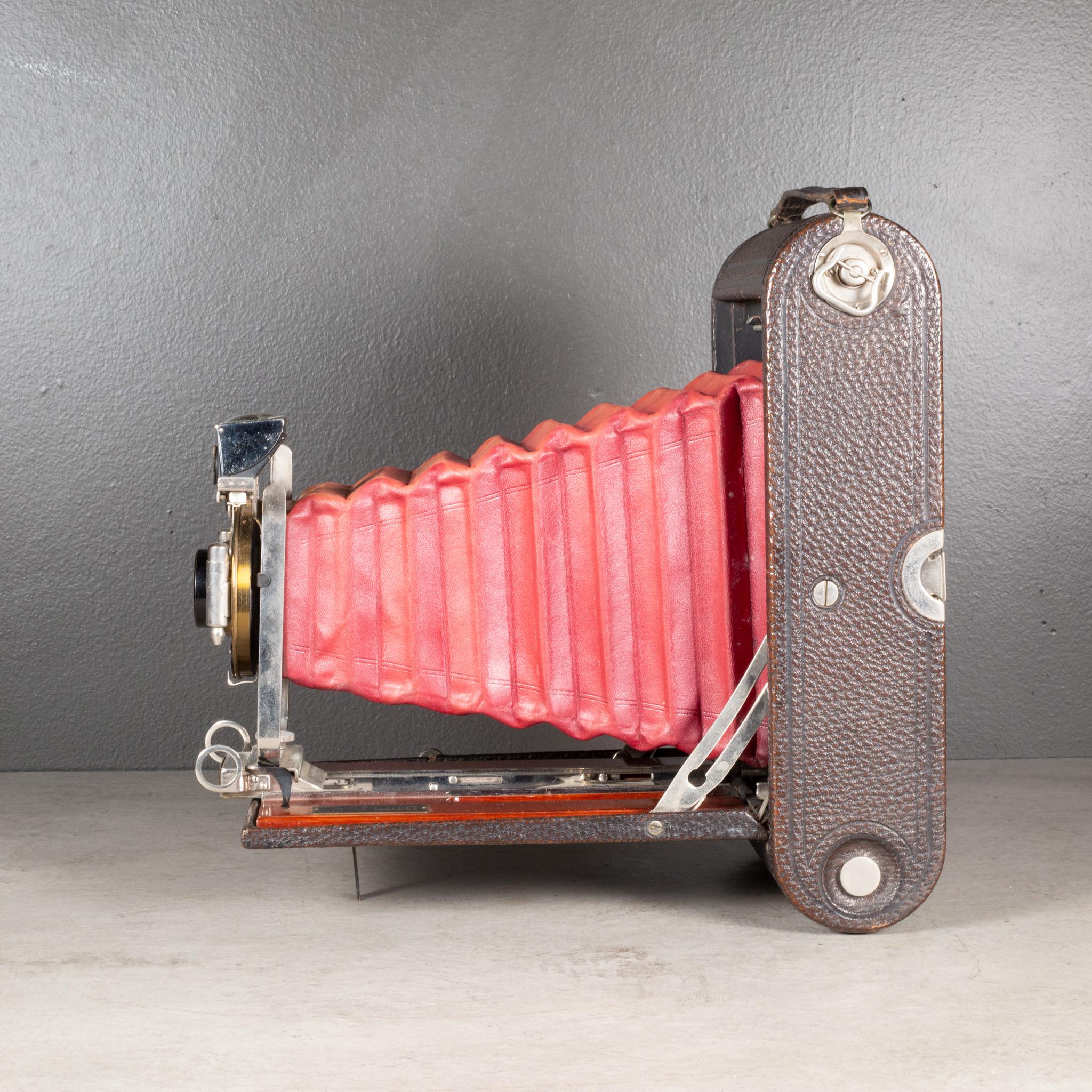 Industriel Grande appareil photo Kodak n° 3A pliable avec incrustation d'acajou, vers 1910 (expédition gratuite) en vente