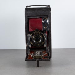 Large Antique Kodak Folding No. 3A Camera with Original Leather Case c.1902-1912