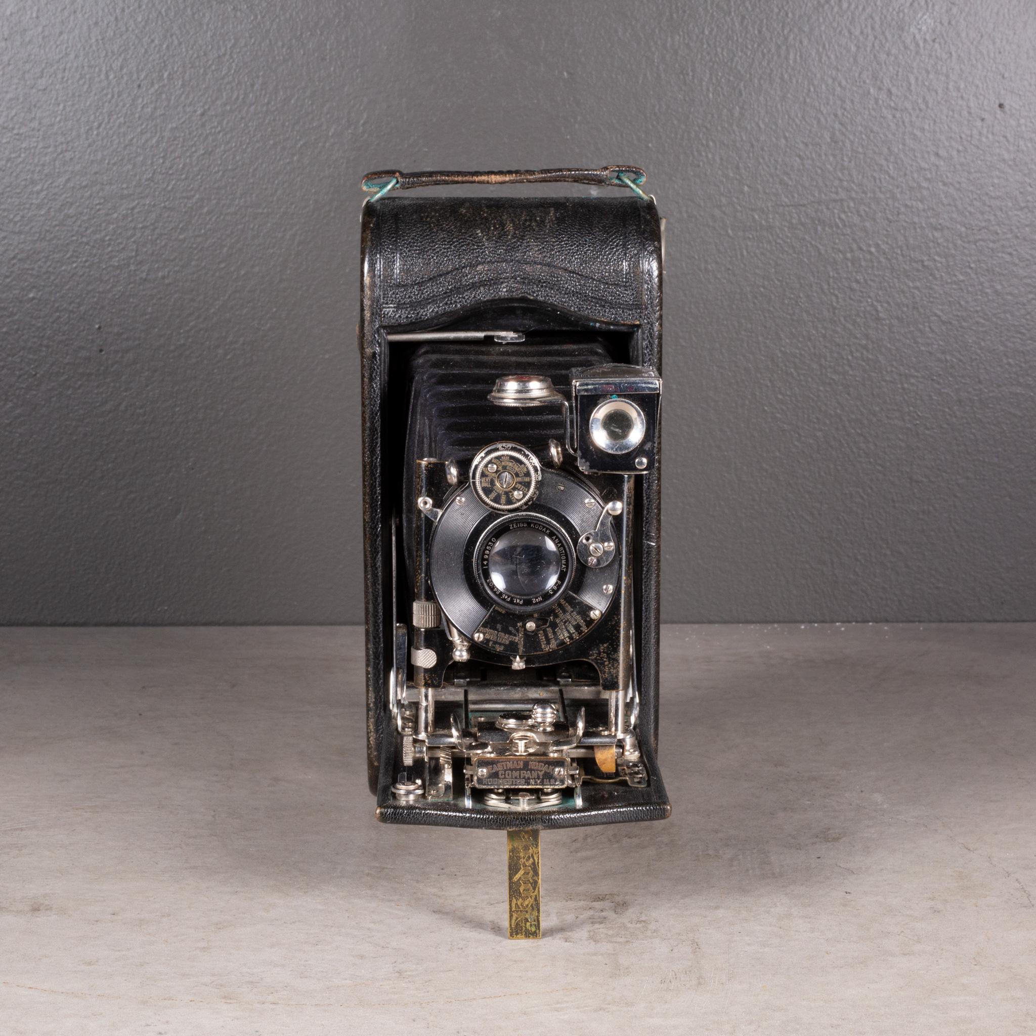 Industrial Large Kodak No. 2 Folding Camera with Leather Case c.1903 (FREE SHIPPING) For Sale