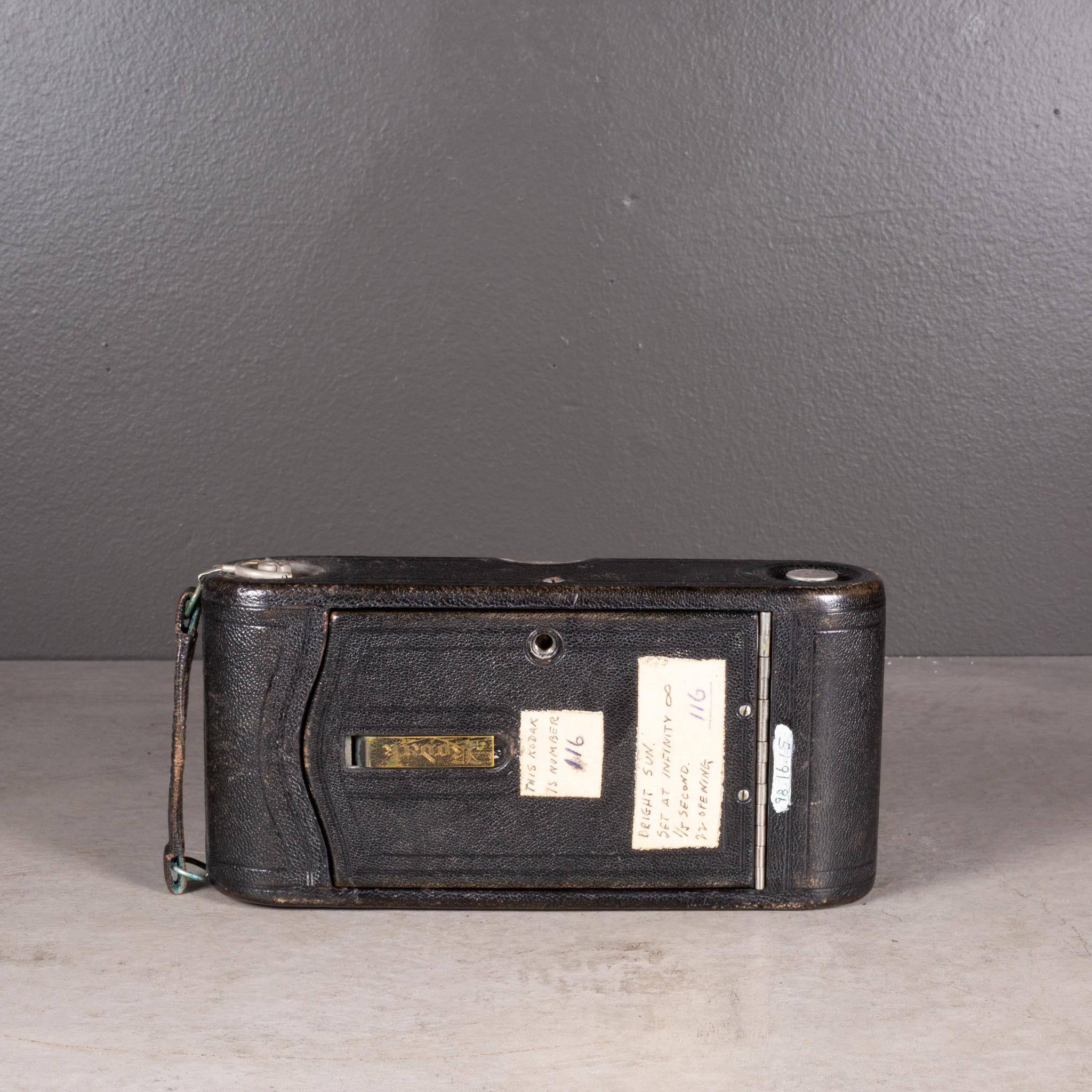 20th Century Large Kodak No. 2 Folding Camera with Leather Case c.1903 (FREE SHIPPING) For Sale