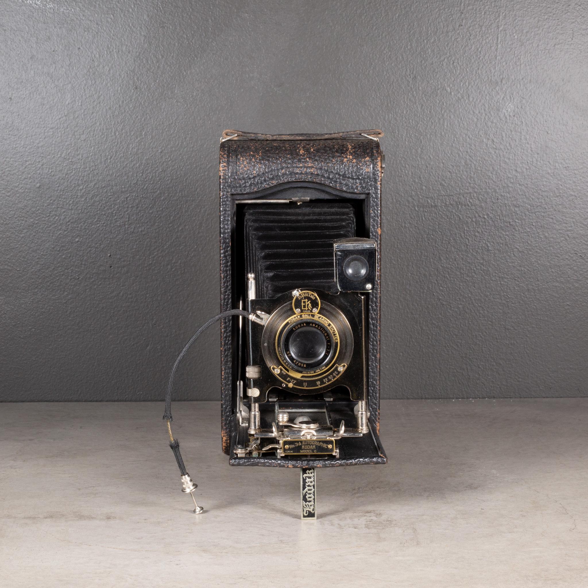 Industriel Grande appareil photo pliante Kodak n° 3A modèle C, 1900-1915 (expédition gratuite) en vente