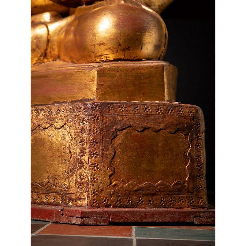 Large Antique Lacquerware Buddha Statue from Burma Original Buddhas 9