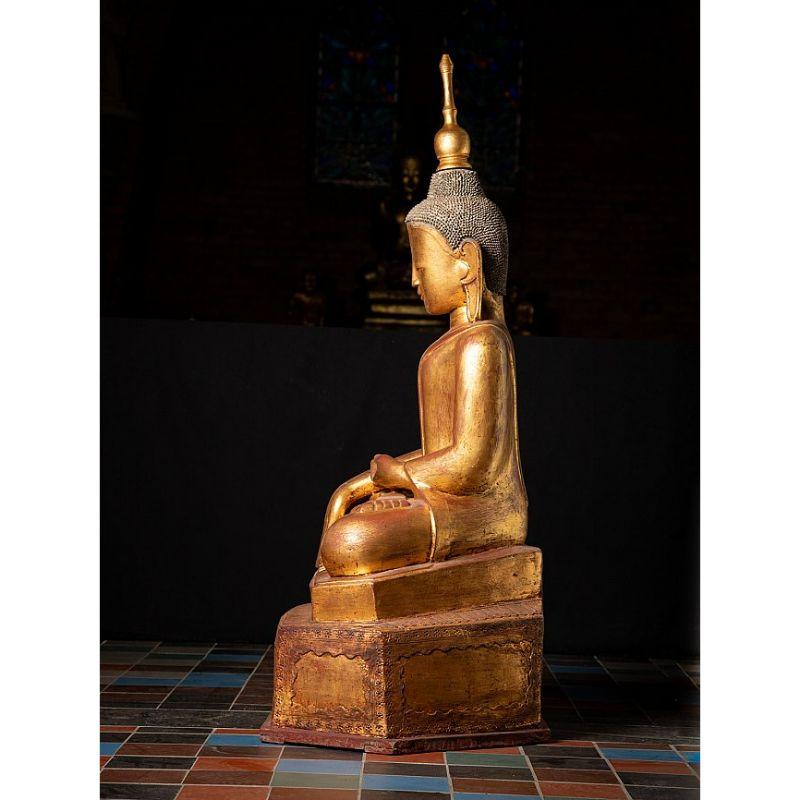 Large Antique Lacquerware Buddha Statue from Burma Original Buddhas 11