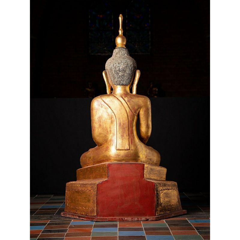 Large Antique Lacquerware Buddha Statue from Burma Original Buddhas 12