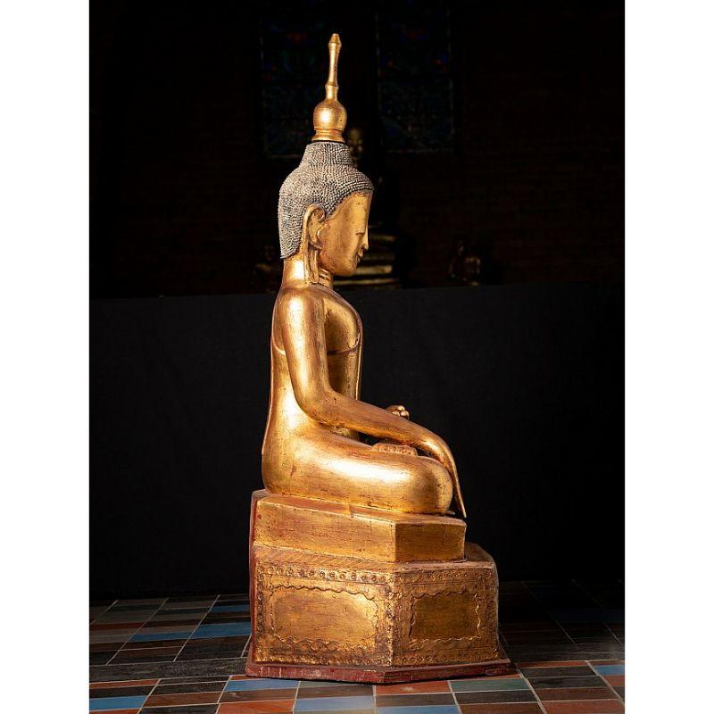 Large Antique Lacquerware Buddha Statue from Burma Original Buddhas 13
