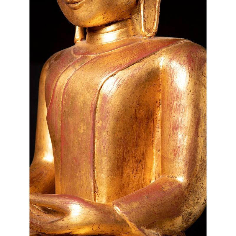 Large Antique Lacquerware Buddha Statue from Burma Original Buddhas 3