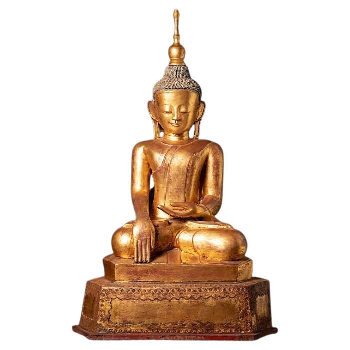 Large Antique Lacquerware Buddha Statue from Burma Original Buddhas