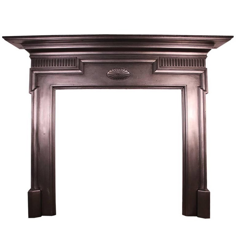 Large Antique Late Victorian Cast Iron Fire Surround For Sale at 1stdibs