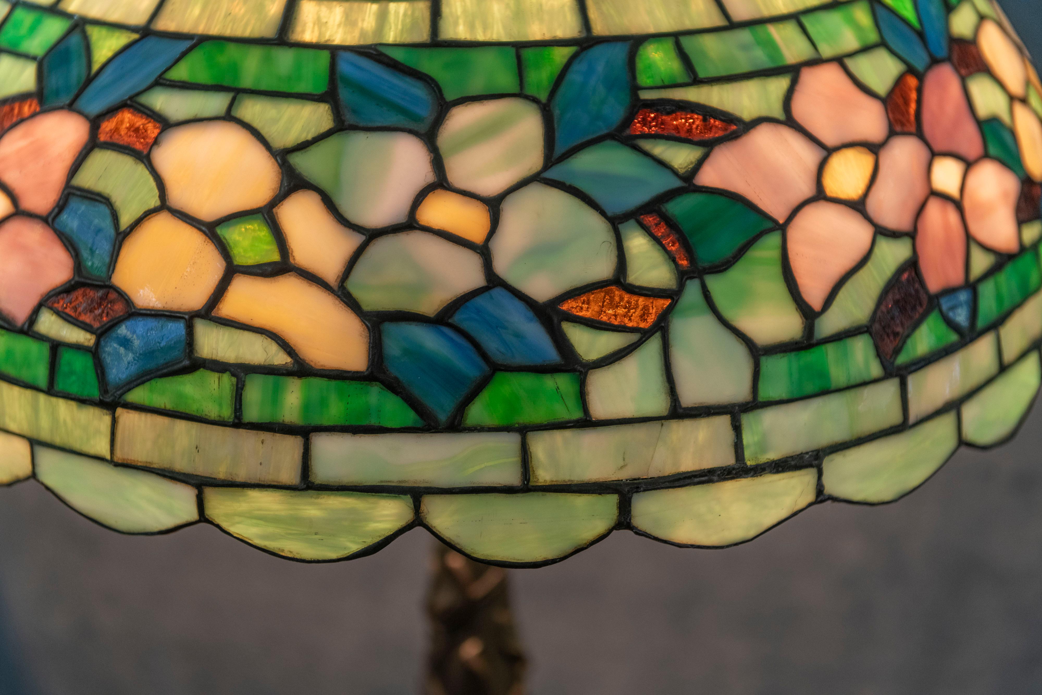 vintage stained glass lamp